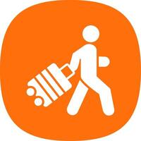 Person Glyph Curve Icon Design vector
