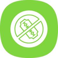 No Blade Glyph Curve Icon Design vector
