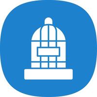 Cage Glyph Curve Icon Design vector