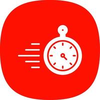 Timer Glyph Curve Icon Design vector