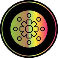 Wheel Glyph Due Color Icon Design vector