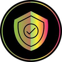 Protection Glyph Due Color Icon Design vector