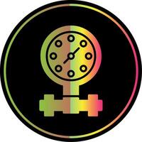 Pressure Gauge Glyph Due Color Icon Design vector