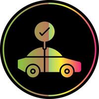 Car Check Glyph Due Color Icon Design vector