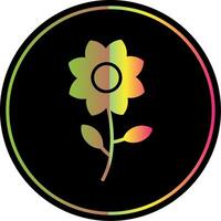 Flower Glyph Due Color Icon Design vector