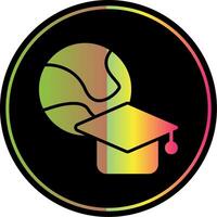 Worldwide Glyph Due Color Icon Design vector