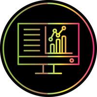 Dashboard Line Gradient Due Color Icon Design vector