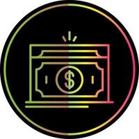 Money Line Gradient Due Color Icon Design vector