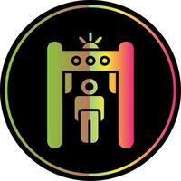 Metal Detector Glyph Due Color Icon Design vector