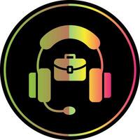 Support Glyph Due Color Icon Design vector