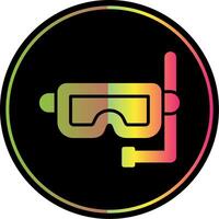 Snorkel Glyph Due Color Icon Design vector