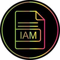 IAM File Format Line Gradient Due Color Icon Design vector