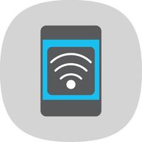 Mobile Connection Flat Curve Icon Design vector