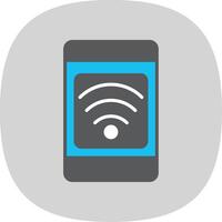 Mobile Connection Flat Curve Icon Design vector