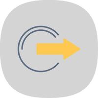 Logout Flat Curve Icon Design vector