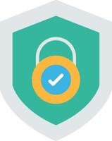 Security Check Flat Curve Icon Design vector