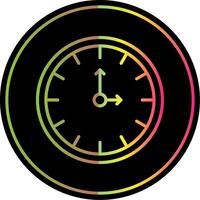 Clock Line Gradient Due Color Icon Design vector