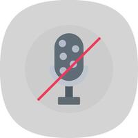 Mute Flat Curve Icon Design vector