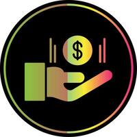 Payday Loan Glyph Due Color Icon Design vector