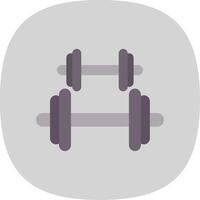 Dumbbell Flat Curve Icon Design vector