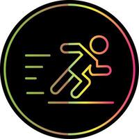 Jogging Line Gradient Due Color Icon Design vector