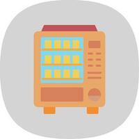 Vending Machine Flat Curve Icon Design vector
