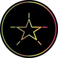 Star Line Gradient Due Color Icon Design vector