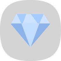 diamante plano curva icono diseño vector