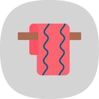 Cloth Flat Curve Icon Design vector