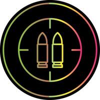 Ammo Line Gradient Due Color Icon Design vector