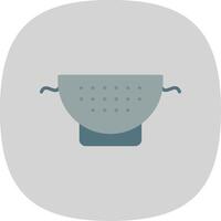 Strainer Flat Curve Icon Design vector