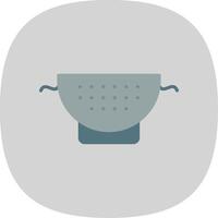 Strainer Flat Curve Icon Design vector