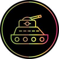 Tank Line Gradient Due Color Icon Design vector