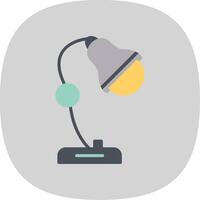 Desk Lamp Flat Curve Icon Design vector