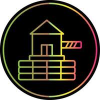 Barrier Line Gradient Due Color Icon Design vector
