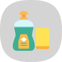 Dish Soap Flat Curve Icon Design vector