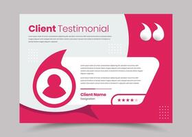 Testimonial and quote presentation social media post template design with minimalist layout vector