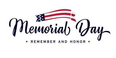Memorial Day horizontal banner. Internet icon. vector