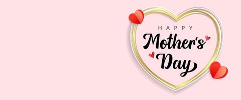 Happy Mother's Day wish card template. Empty blank design. Sample postcard vector