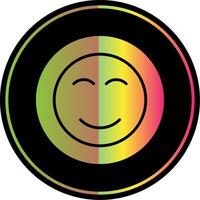 Smile Glyph Due Color Icon Design vector