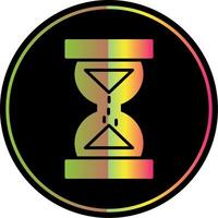 Hourglass Glyph Due Color Icon Design vector