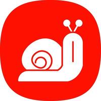 Snail Glyph Curve Icon Design vector