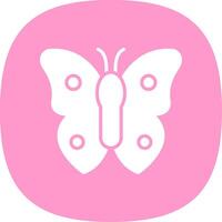 Butterfly Glyph Curve Icon Design vector