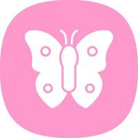 Butterfly Glyph Curve Icon Design vector