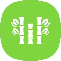 Bamboo Glyph Curve Icon Design vector