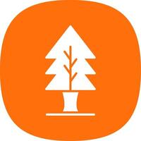 Tree Glyph Curve Icon Design vector