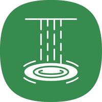 Waterfall Glyph Curve Icon Design vector