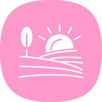 Farm Glyph Curve Icon Design vector