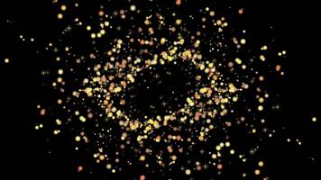 Ramadan Kareem text animation . Glitter Light circle trail Sparkling star dust trail spiral particle effect animation. video