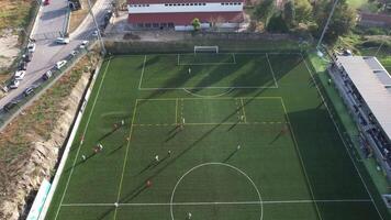 futebol Combine aéreo Visão video